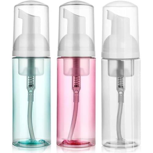 60ml Foam Pump Bottle - Refillable Travel Soap Dispenser (3 Pack)