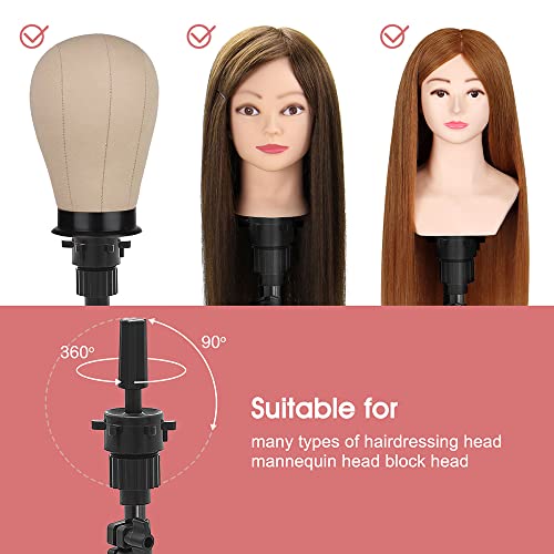 Adjustable Foldable Wig Stand Tripod for Hairdressing Training
