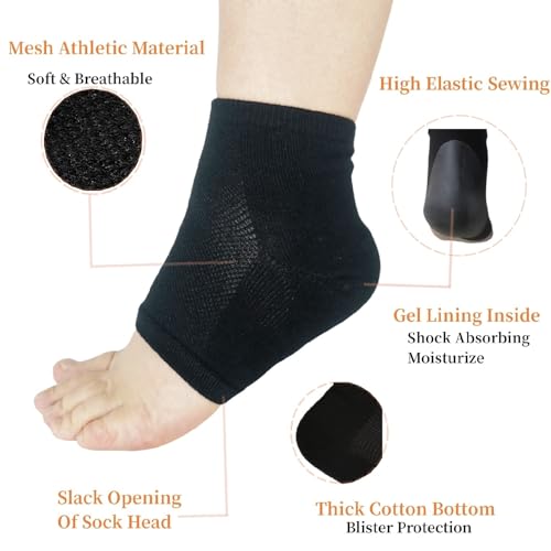 FonsBleaudy Gel Heel Socks for Kids - Plantar Fasciitis Pain Relief (2 Pairs)