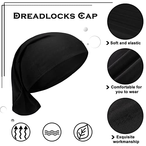 Tarpop Dreadlock Caps for Men & Women - 6 Pack Jumbo Night Bonnets