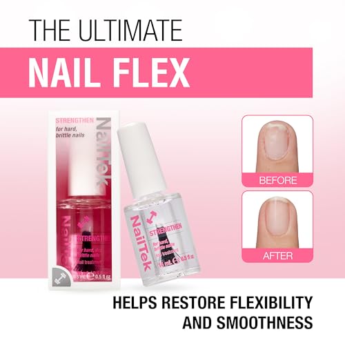 Nail Tek Nail Strengthener Clear 0.5 Fl Oz – Strengthening Nail Treatment for Dry, Brittle Nails – Pack of 1