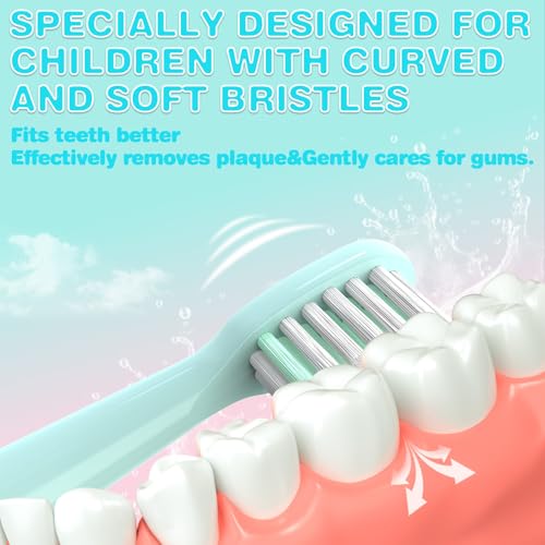 YMPBO Toothbrush Replacement Heads for Vekkia Kids - Blue Dragon Model
