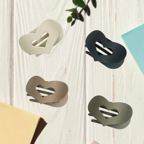 B.PHNE 4-Piece Matte Hair Claw Clips Set for Women - Non-Slip Grip