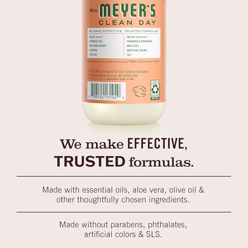 Mrs. Meyer's Clean Day Liquid Hand Soap, Geranium Scent, 12.5 Fl Oz (3 Pack)