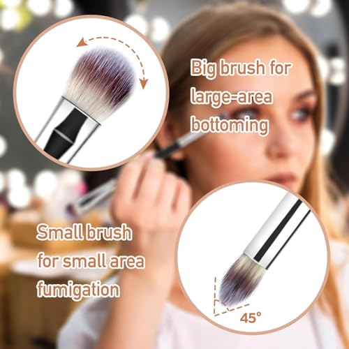 MUIIGOOD Professional Eyeshadow Brush Set - 2 Pcs for Blending & Precision
