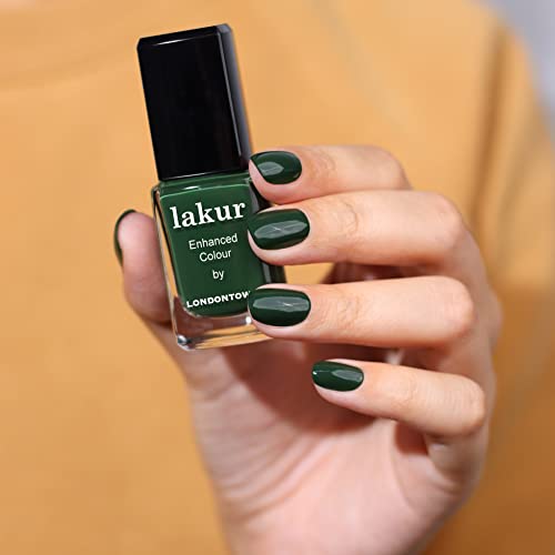 LONDONTOWN Lakur Nail Polish - Vibe Green, Long-Lasting Vegan Formula