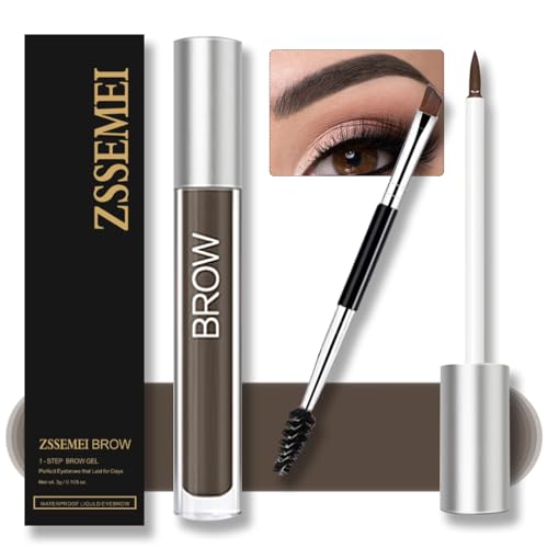 Waterproof Eyebrow Gel Black Brown Long Lasting Smudge-Proof Makeup