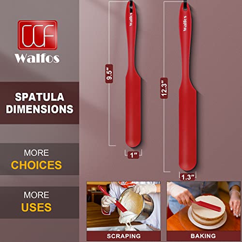 Walfos Silicone Jar Spatula Set - Heat Resistant, BPA Free, 2pcs