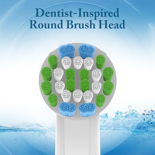Swistarhan Green Replacement Toothbrush Heads Pack of 12 for Oral B Electric Models