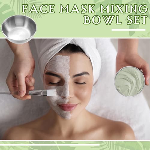 12 Pcs Stainless Steel Face Mask Mixing Bowls - 3.23 Inch Small Facial Bowls