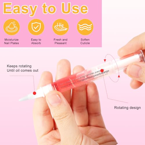 15 Pcs Nail Cuticle Oil Pens Set with Natural Fragrant Oils for Nail Care