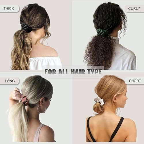 IVARYSS Satin Scrunchies for Women - 16 Pack, Soft & Stylish Hair Ties