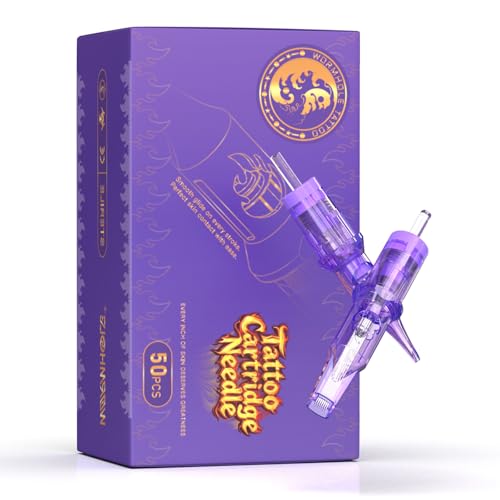 Wormhole Tattoo Cartridge Needles 50pcs Mixed Sizes RL+RS+M1 (#12) for Professional Tattoo Pen