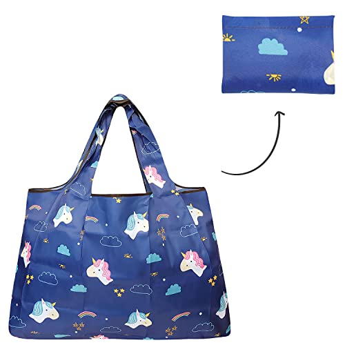 Allydrew Large Foldable Nylon Tote Bag - Reusable Grocery Bag