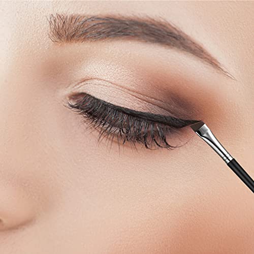 JASSINS 2Pcs Fine Angled Eyeliner Brushes Set - Precision Gel & Eyebrow Makeup Tools, Variation A