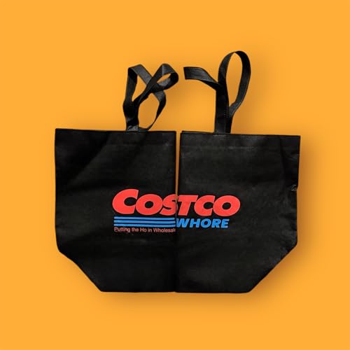Reusable Grocery Tote Bag - Lightweight Non-Woven, Black, Pack of 2