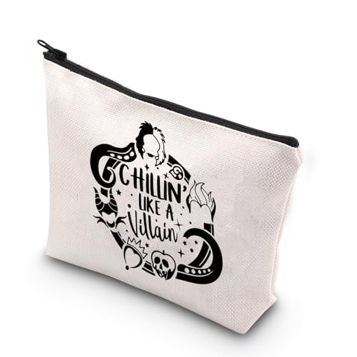 Chillin' Like a Villain Makeup Bag - Waterproof Canvas Travel Pouch