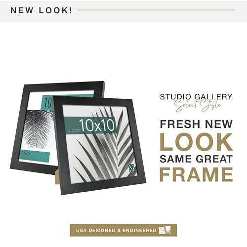 MCS Studio Gallery 10x10 Black Woodgrain Picture Frame