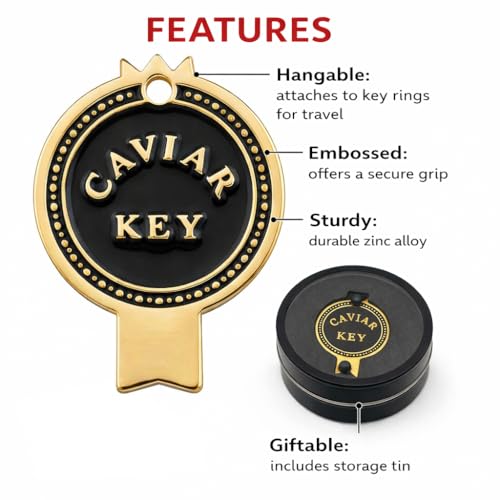 HIC Kitchen Caviar Key - Heavyweight Vacuum Seal Opener Tool