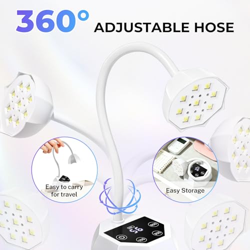 YSC 27W Cordless Rechargeable UV LED Nail Lamp for Gel Polish & Nail Art