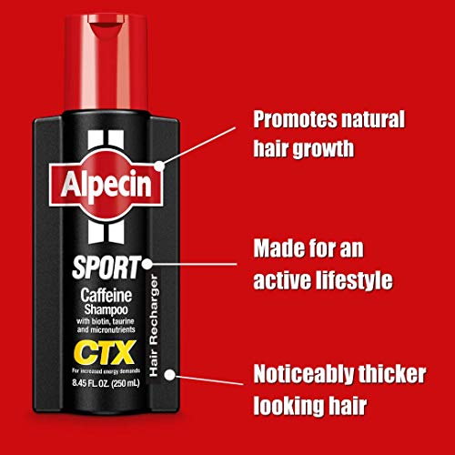 Alpecin CTX Sport Caffeine Shampoo 8.4 Fl Oz - Promotes Hair Growth & Thickness