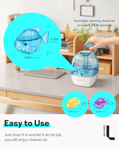 Humidifier Cleaning Fish - Purify Water, Prevent Hard Water Build-Up, 6 Pack
