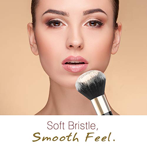 Luxspire Large Flat Kabuki Makeup Brush - Soft Powder Foundation & Blush Brush