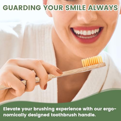 Navona Eco-Friendly Bamboo Toothbrushes - 10 Pack for Kids & Adults