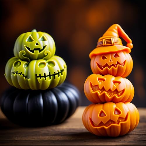 2-Pack 3D Pumpkin Silicone Molds for Halloween Baking