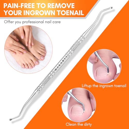 Makartt Ingrown Toenail Clipper Set - Stainless Steel Pedicure Kit