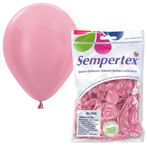 Sempertex 5 Inch Pearl Pink Balloons - 50 Pcs for Party Decor