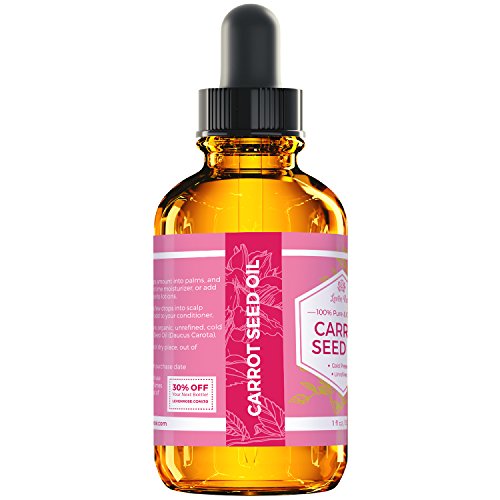 Leven Rose Carrot Seed Oil 1 Fl Oz Unrefined Cold Pressed Moisturizer for Skin Hair Nails