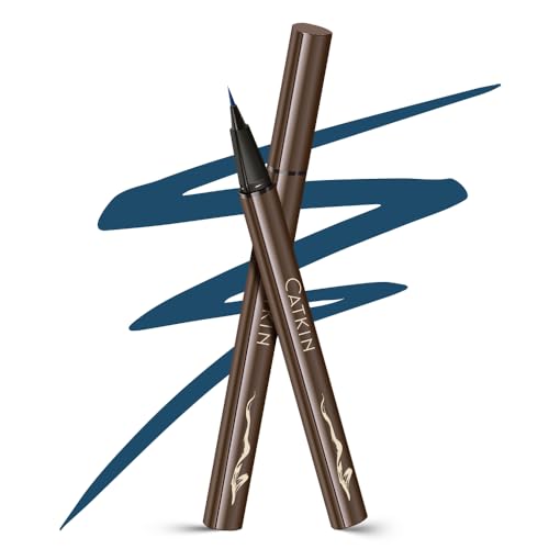 Catkin Blue Liquid Eyeliner Pen Waterproof & Long Lasting – C03 Ultra-Fine Tip, 24H Stay, Sensitive Eyes Safe