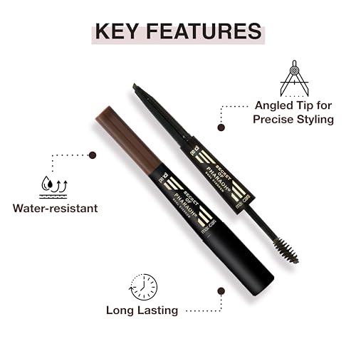 EBIN NEW YORK Dual Eyebrow Pencil & Mascara - Water-Resistant, Vegan