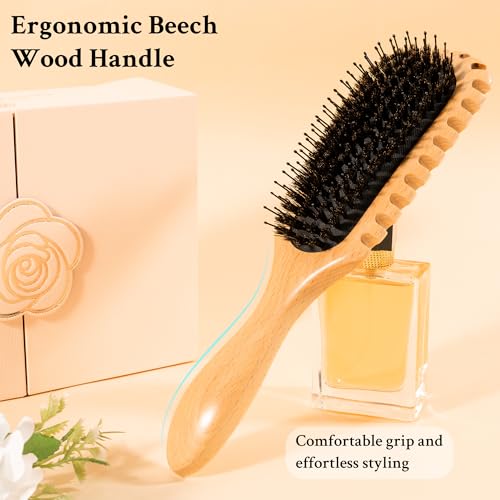 GAINWELL Wooden Curl Defining Brush for Effortlessly Defined Curls