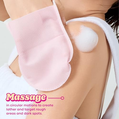 TONYMOLY Plum Bum AHA Exfoliating Bubble Mitt – Single-Use Body Scrub