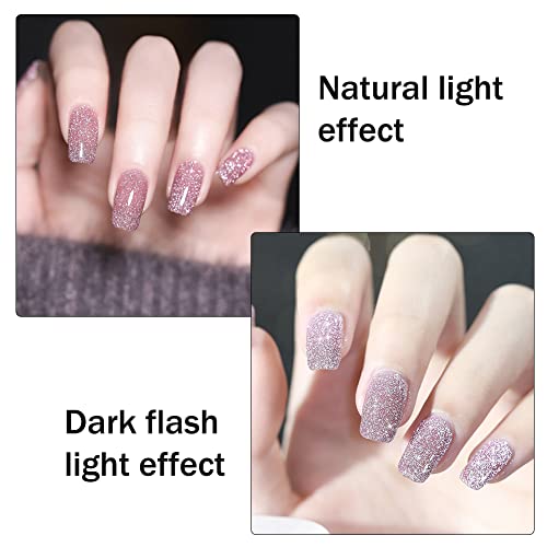 VERONNI Explosion Diamond Gel Nail Polish - Reflective Glitter UV Soak Off Manicure (03)