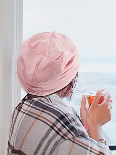 SATINIOR 3-Pack Satin Lined Sleep Cap - Breathable Night Bonnet for Hair Care