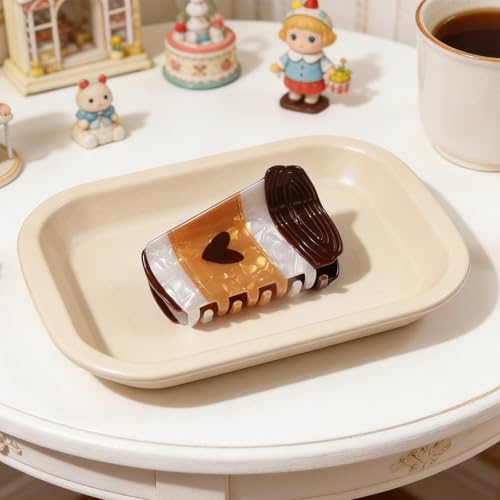 Coffee Drink Themed Acrylic Claw Clips for Women - Non-Slip Hold