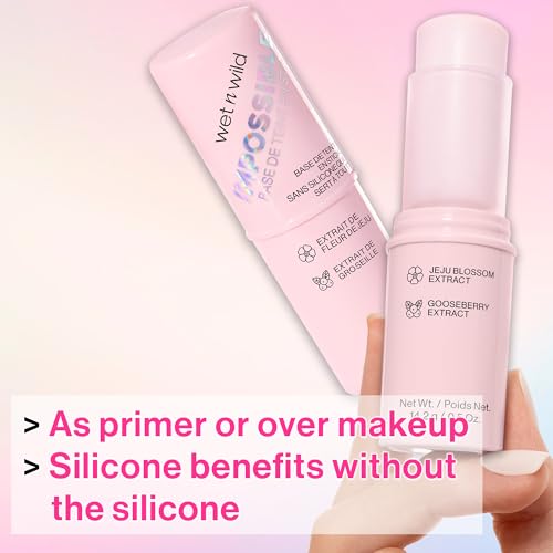 wet n wild Impossible Primer Stick - Vegan, Silicone-Free Makeup Base with Gooseberry & Jeju Blossom