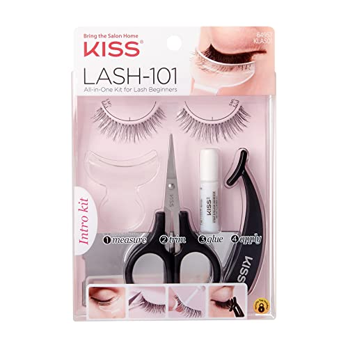 KISS Lashes Beginner's All-In-One Lash Extensions Kit - Negro (Pack of 2)
