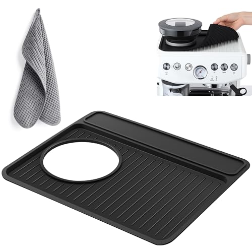 Espresso Machine Tamping Mat with Microfiber Cloth for Breville 870/880