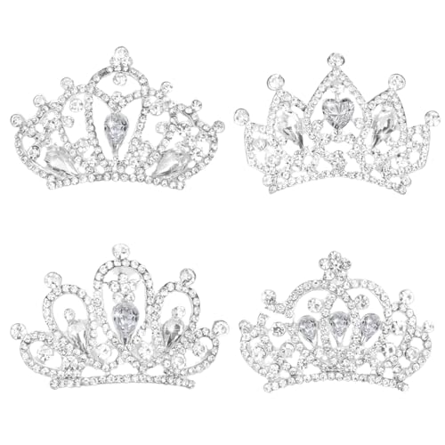 Mini Tiaras Crown with Hair Comb Tiara Bulk Princess Crystal Shiny