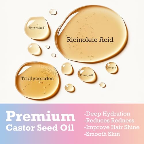Organic Castor Oil with Rose Quartz Roller Ball, 1.7 fl oz