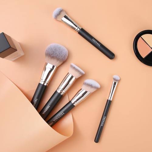 TEOYALL 5-Piece Makeup Brush Set with Blush Brush - Professional Quality