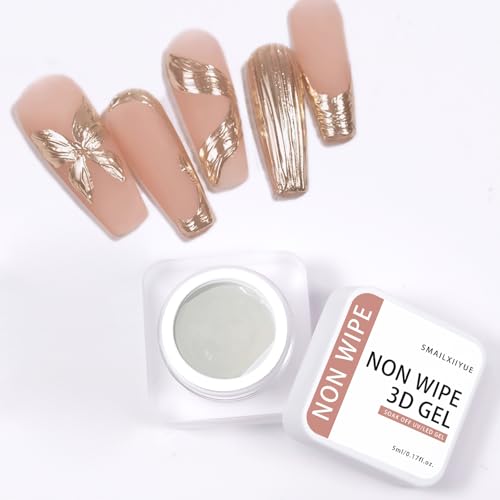No Wipe 3D Sculpting Gel for Nail Art - Clear Nail Gel Polish