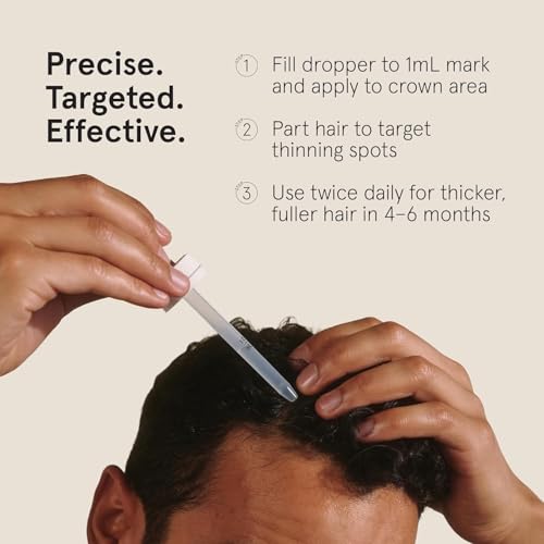 Keeps Minoxidil Solution 5% for Men - Extra Strength Topical Hair Regrowth Treatment - Non-Greasy Scalp Solution - Clinically Proven to Increase Hair Growth - 3 Month Supply (3 x 2 fl oz Bottles)