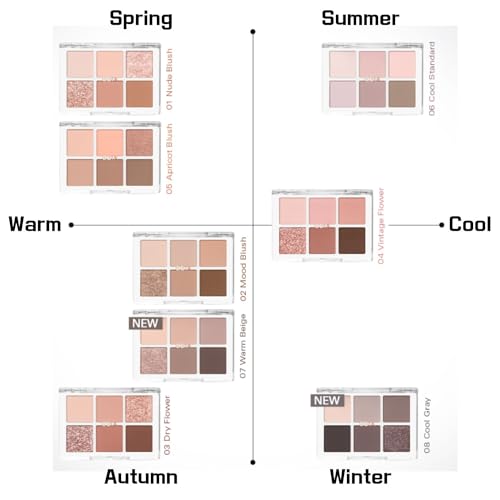 BBIA Ready To Wear Eye Palette 03 Dry Flower - Vegan Shimmer & Matte Eyeshadow