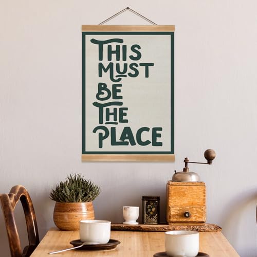 Inspiring Wall Art Poster with Frame - Green Vintage Canvas 12x16