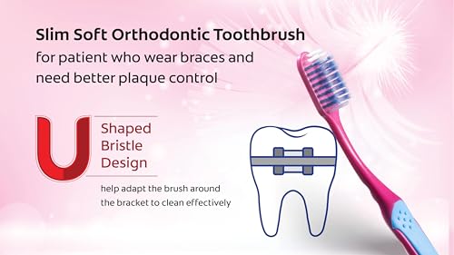 Colgate Ortho Slim Soft Toothbrush for Braces - 2 Pack